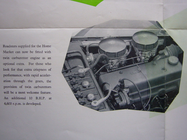 Twin carb engine brochure