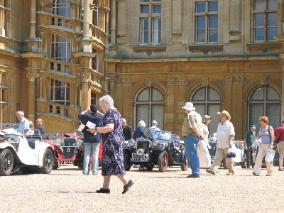 Corrine as she checks out the other cars at the show.